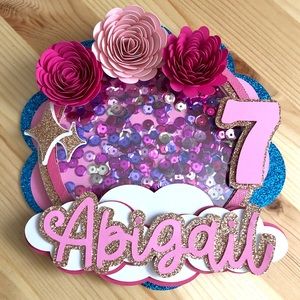 Flower Cake Shaker Topper